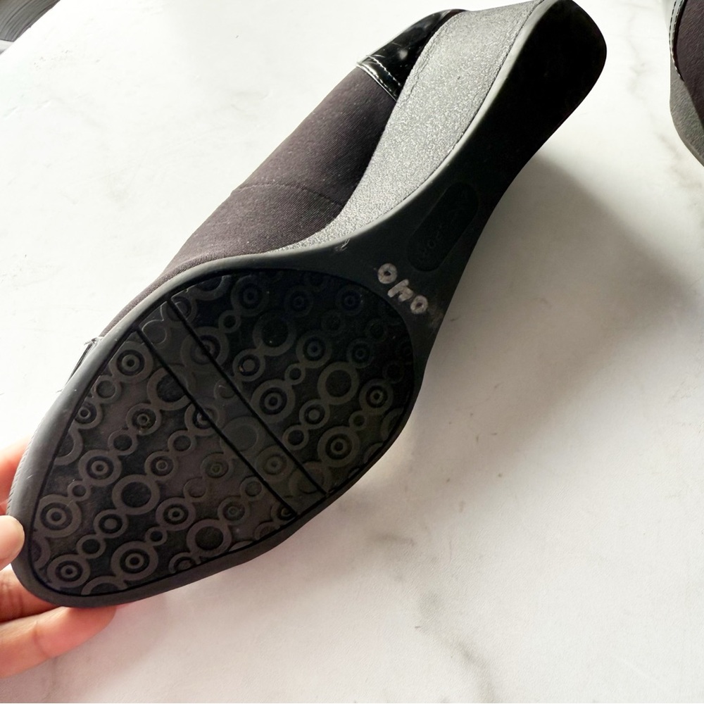 Anne Klein Sport Size 10 Black Slip on Wedge Shoes - Picture 4 of 6